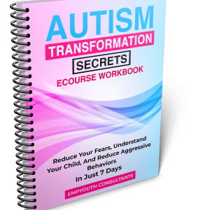 A spiral bound book with the words autism transformation secrets on it.